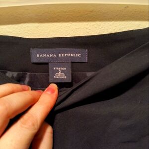 Banana Republic Black Stretch A Line Skirt